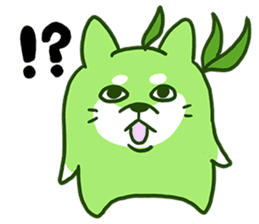 Green Shiba Inu Sticker sticker #3474737