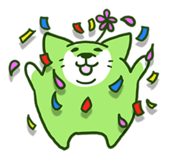 Green Shiba Inu Sticker sticker #3474738