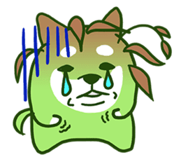 Green Shiba Inu Sticker sticker #3474739