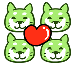 Green Shiba Inu Sticker sticker #3474744