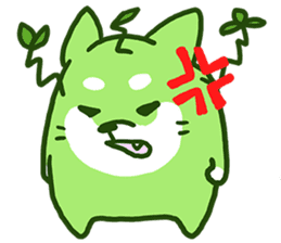 Green Shiba Inu Sticker sticker #3474746
