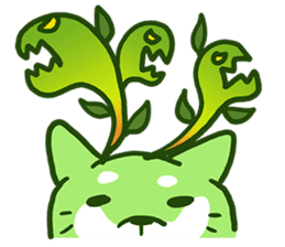 Green Shiba Inu Sticker sticker #3474753