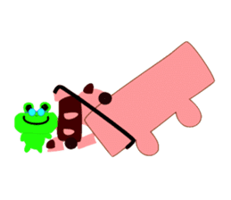 Frog and Piggy Robot sticker #3476034