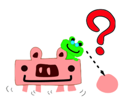 Frog and Piggy Robot sticker #3476036