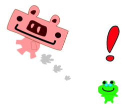 Frog and Piggy Robot sticker #3476040