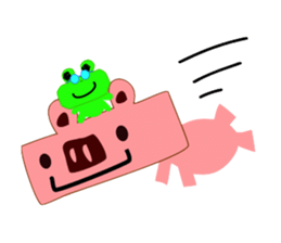 Frog and Piggy Robot sticker #3476043