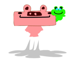 Frog and Piggy Robot sticker #3476044