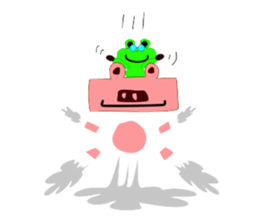 Frog and Piggy Robot sticker #3476047