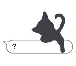 Cat silhouette Message Board sticker #3476081