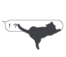 Cat silhouette Message Board sticker #3476082