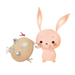 Rabbit pleasantly