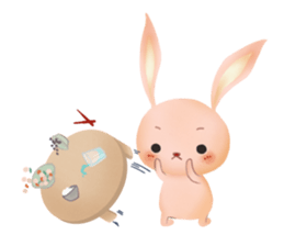 Rabbit pleasantly sticker #3476646