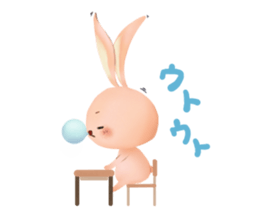 Rabbit pleasantly sticker #3476668