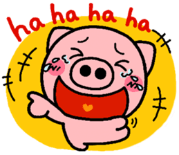 pig heart 4(English) sticker #3478494