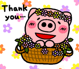 pig heart 4(English) sticker #3478498