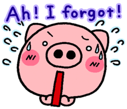 pig heart 4(English) sticker #3478500