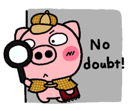 pig heart 4(English) sticker #3478505