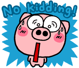 pig heart 4(English) sticker #3478506