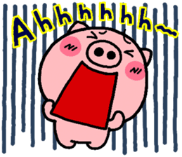 pig heart 4(English) sticker #3478509