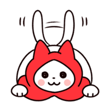 White Cat & Little Red Riding Hood sticker #3479235