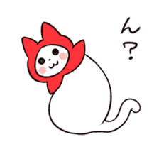 White Cat & Little Red Riding Hood sticker #3479236
