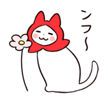 White Cat & Little Red Riding Hood sticker #3479241
