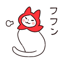 White Cat & Little Red Riding Hood sticker #3479253