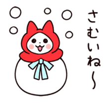 White Cat & Little Red Riding Hood sticker #3479254