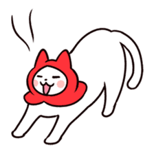 White Cat & Little Red Riding Hood sticker #3479260