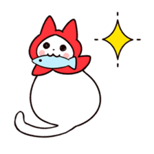White Cat & Little Red Riding Hood sticker #3479268