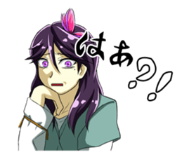 Fighting system girl sticker #3479717