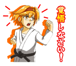 Fighting system girl sticker #3479721