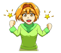 Fighting system girl sticker #3479723