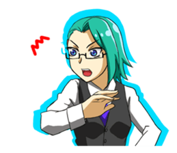 Fighting system girl sticker #3479724