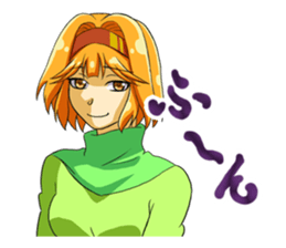 Fighting system girl sticker #3479735