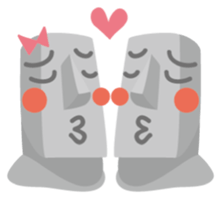 Mr.&Mrs. MOAI sticker #3480442