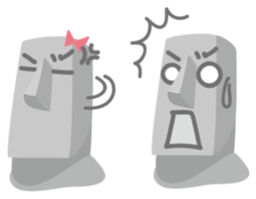Mr.&Mrs. MOAI sticker #3480443