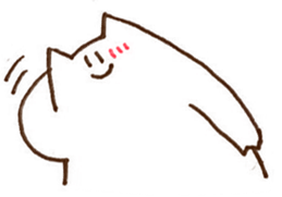 The white cat 2 sticker #3481438