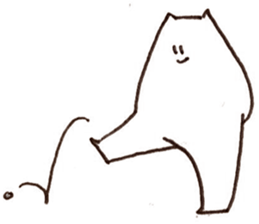 The white cat 2 sticker #3481443