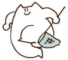 The white cat 2 sticker #3481469