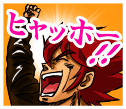 a hot-blooded  man & a Dynamic man. sticker #3482858