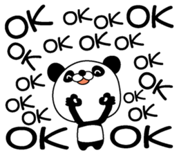 Too noisy Panda sticker #3482956