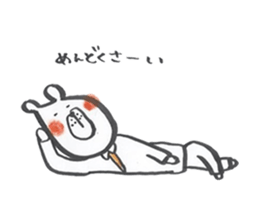 Apple red cheeks bear sticker #3485066