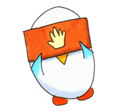 egg penguin sticker #3485371