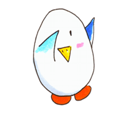 egg penguin sticker #3485375