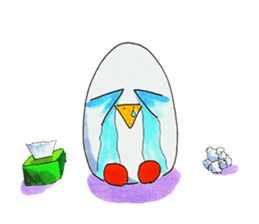 egg penguin sticker #3485391