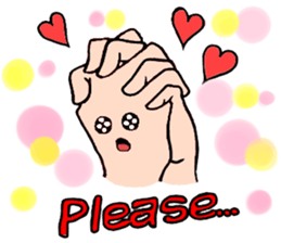 Sticker of hand sticker #3485648