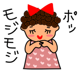 Precocious girl sticker #3486956