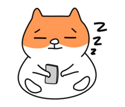 Lonely shy of hamster sticker #3487193