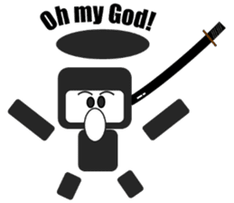 Japanese NINJA stickers English version sticker #3487799